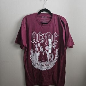 AC/DC Burgundy Graphic Tee